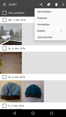 Über die drei Punkte bearbeitest du die Bilder weiter.