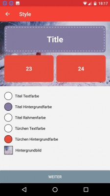 Zum Schluss kommt der Style dran.