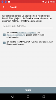 Der Link zum Kalender wird an deine E-Mail-Adresse versendet.