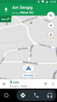 Die App leitet dich sicher ans Ziel.