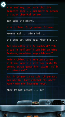 Endlich: V hat Dr. Sibelius gefunden.