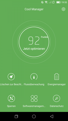Der Cool Manager kümmert sich um die Leistung, mobilen Daten, Apps und alles andere - also einfach um alles.