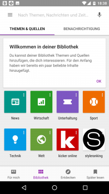 In deiner Bibliothek befinden sich deine Zeitschriften.