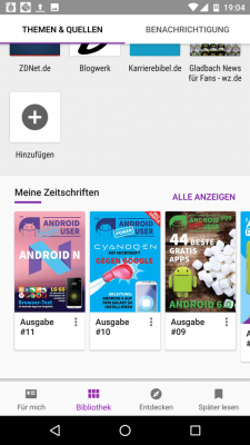Alle Android-User Artikel gibt es im Google Play Kiosk ohne Werbung für 1 Euro/Jahr.