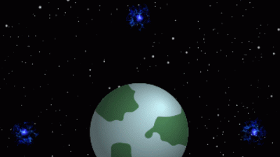Effekt mit dem das Alien Planeten erzeugen kann.