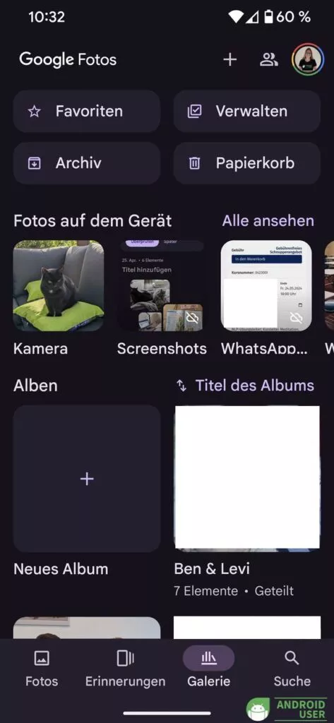 Fotos auf Google in der Galerie
