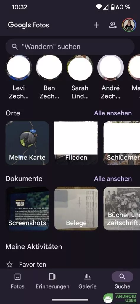 Suche Fotos auf Google