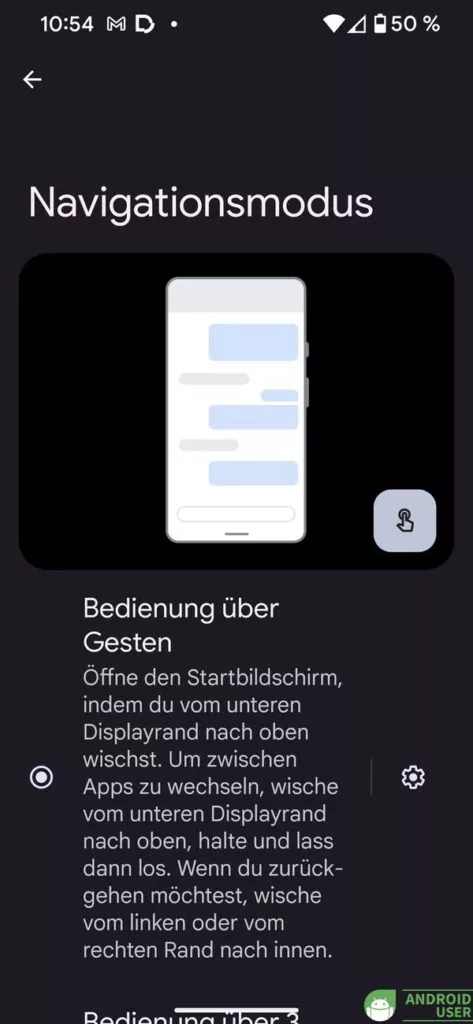 Gestensteuerung Android Bedienung über Gesten