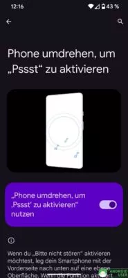 Gestensteuerung Flip to Shhh