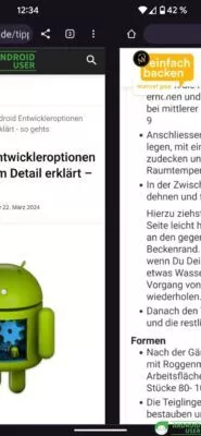 Gestensteuerung Android Chrome URL wecheln per Swipe
