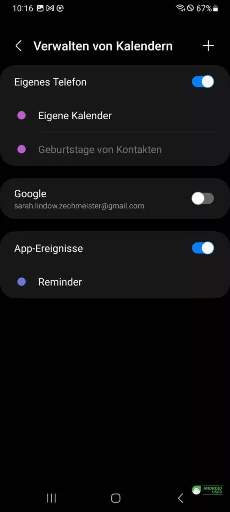 Aktiviere den Google Kalender