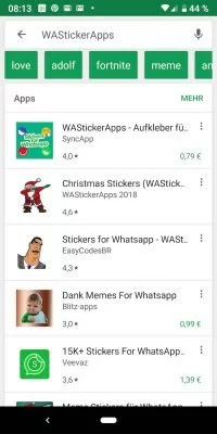 WhatsApp 1 Sticker App Play Store | Android-User.de