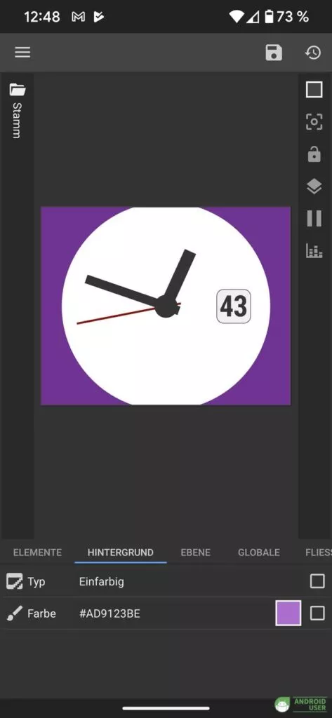 Du speicherst ein Widget