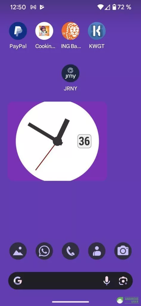 Das Widget auf deinem Android Homescreen