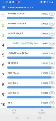 OnePlus 6T 15 Antutu Liste | Android-User.de