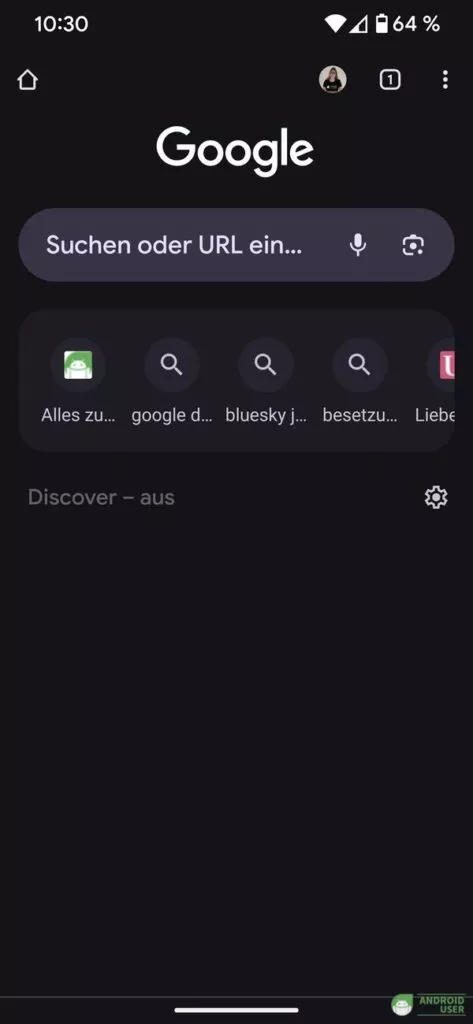Der Discover Feed ist deaktiviert