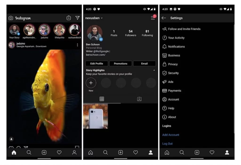 Dark Mode Insta | Android-User.de