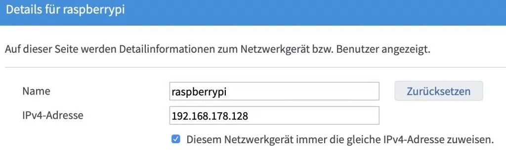 Raspberry Pi feste IP Adresse | android-user.de