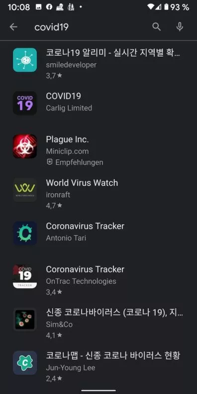 Corona 7 | Android-User.de