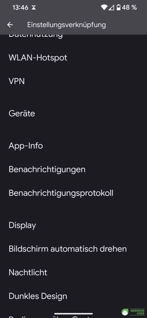 Im Menü befindet sich das Benachrichtigungsprotokoll