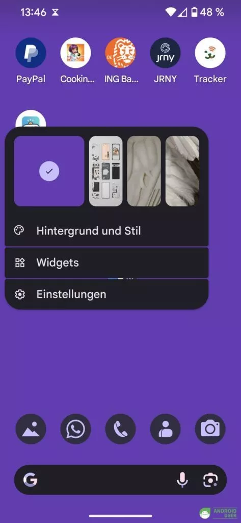 In den Widgets versteckt sich das Android Benachrichtigungsprotokoll