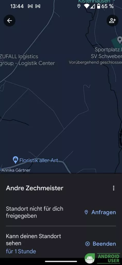Dein Kontakt sieht deinen Standort