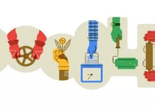 Google Doodle zum 1. Mai 2020, Doodle Games auf der Startseite