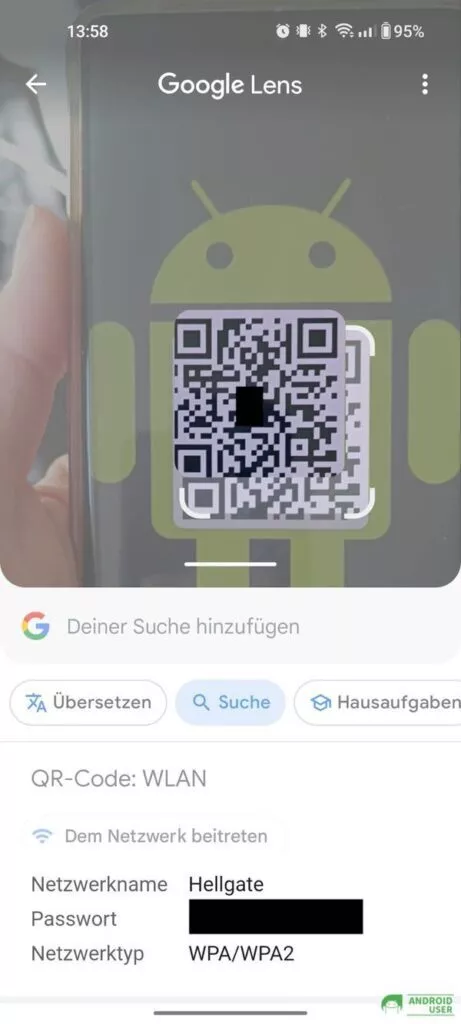 WLAN teilen Android per QR Code bei Geräten mit Android 9 und niedriger