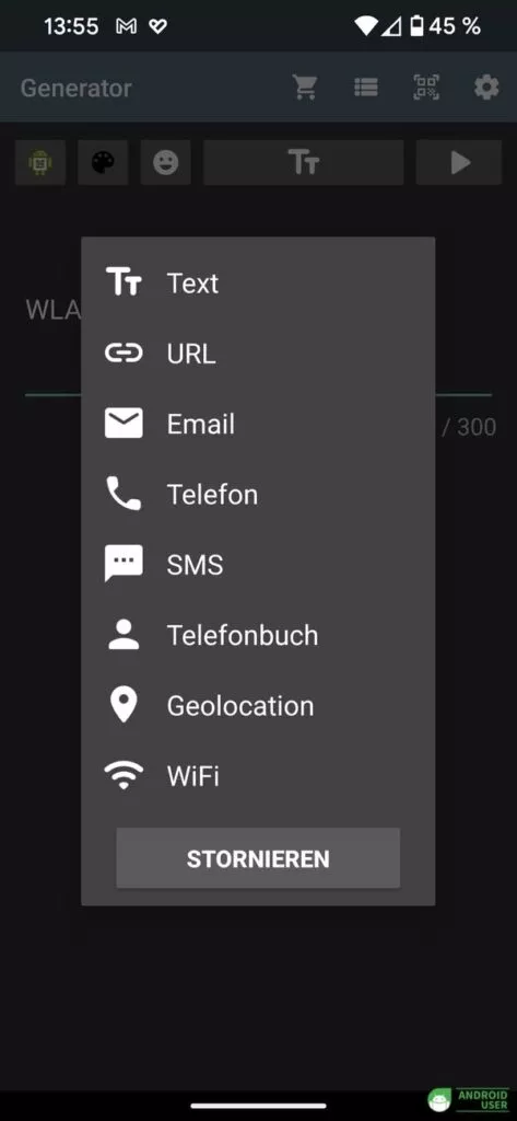 WLAN teilen Android WiFi  auswählen 