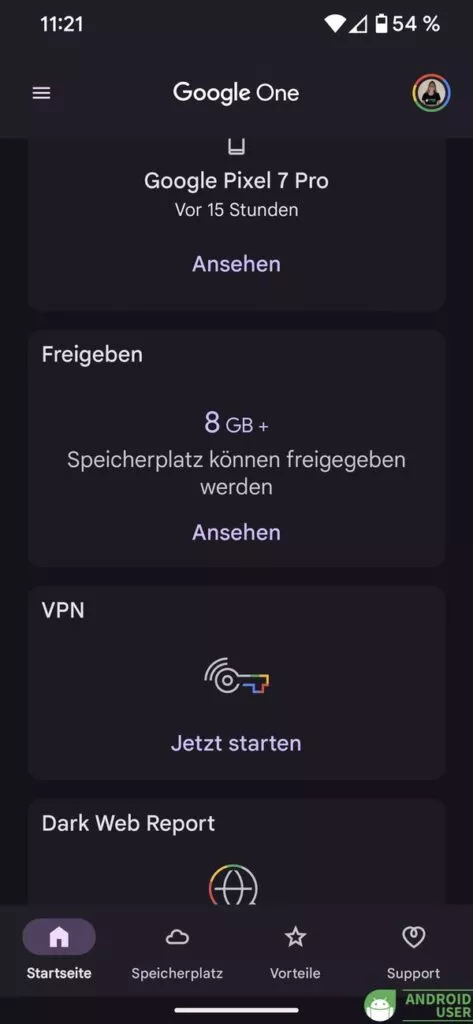 Speicherplatz freigeben Android in Google One