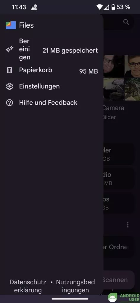 Google Files App Speicherbereinigung
