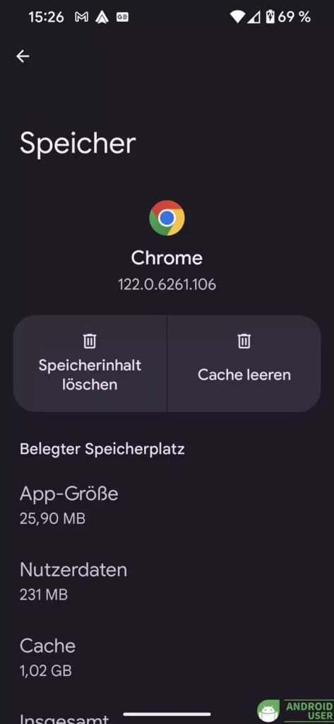 Cache leeren, um Speicherplatz auf Android freizugeben