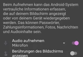 Tipp: Screen Recorder in Android 11 – Aufzeichnung von Telefongesprächen möglich