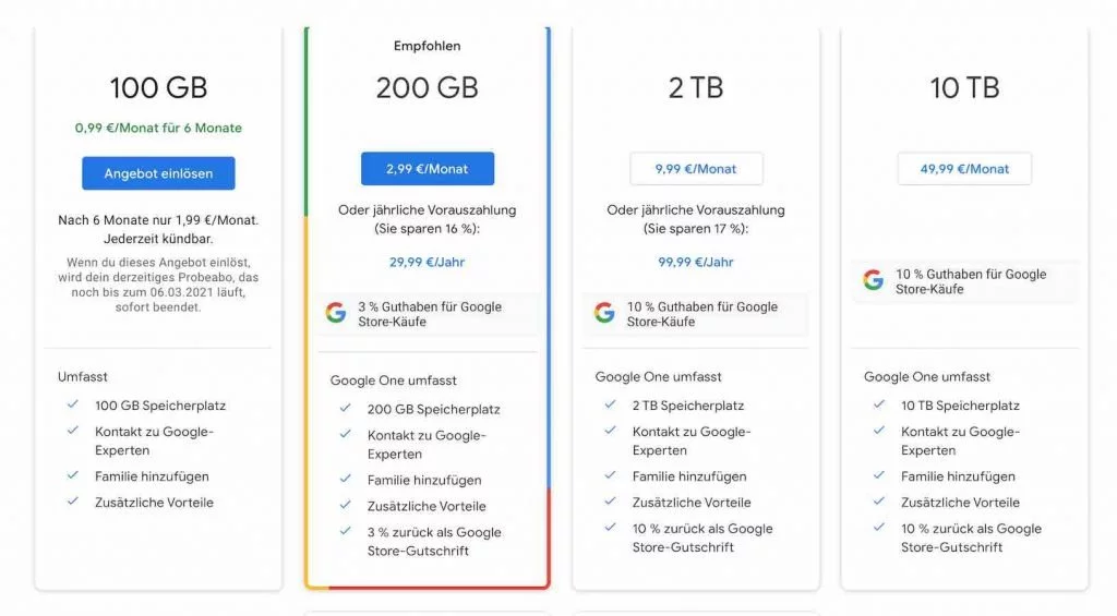 Google One Abo 1 | Android-User.de