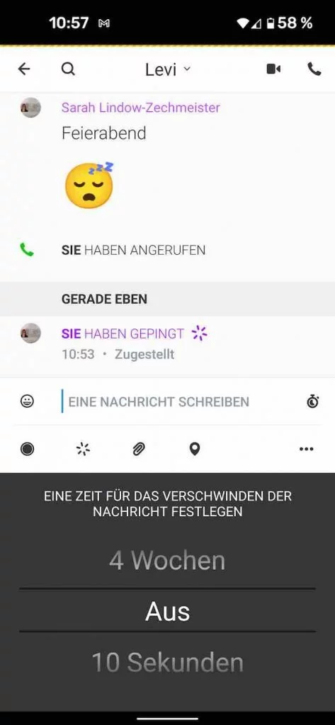Du kannst bei wire einstellen, wann eine Nachricht gelöscht werden soll.