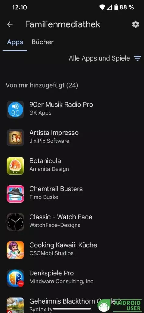 Inhalte der Mediathek