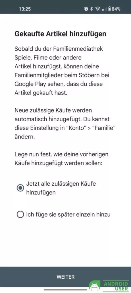 Alle Artikel zur Familienmediathek hinzufügen