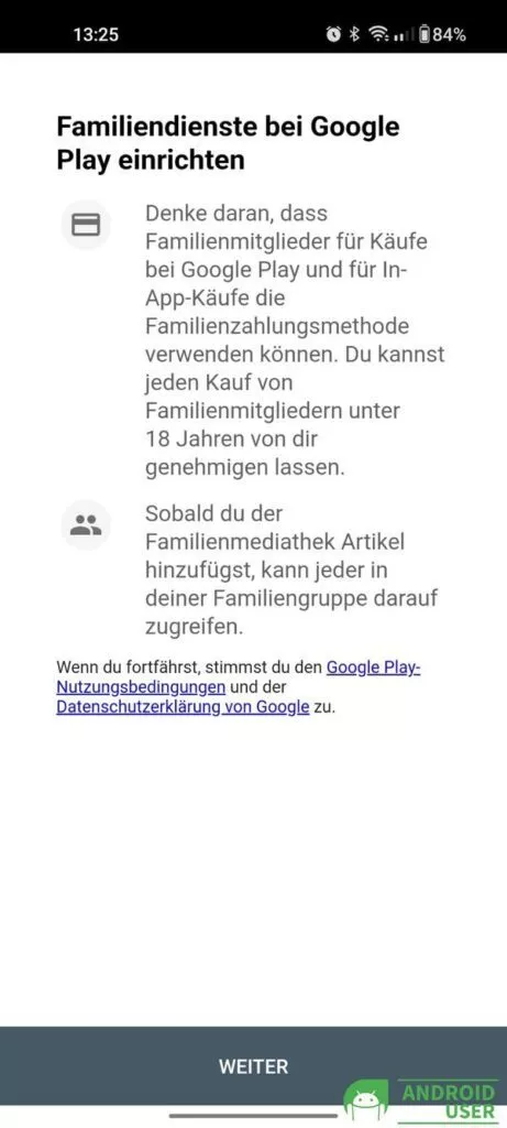 Familienzahlungsmethode
