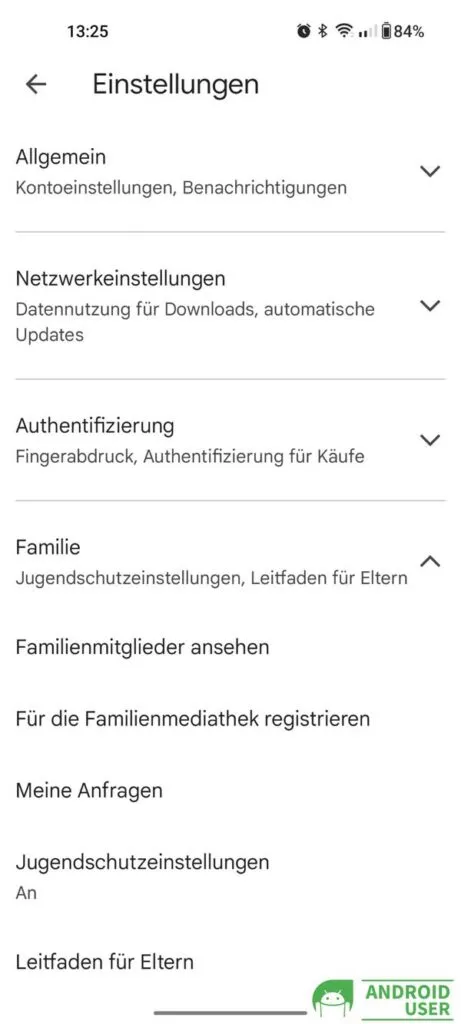 Familienmediathek registrieren