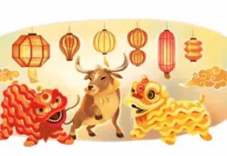 Google Doodle zum chinesischen Mond-Neujahr – Das Jahr des Ochsen