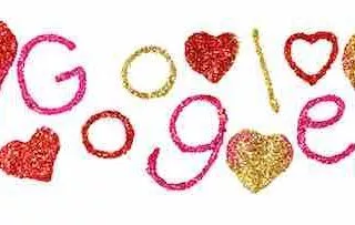 Google Doodle zum Tag der Liebenden – Glitzerherzen zum Valentinstag