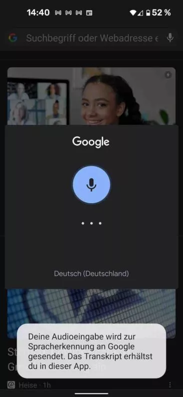 Google Chrome Sprachsuche | Android-USer.de