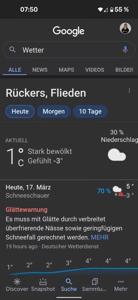 Discover Wetter 3 | Android-USer.de