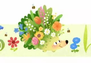 Google Doodle zum Frühlingsanfang 2021