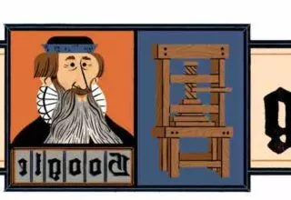 Google Doodle zu Ehren von Johannes Gutenberg