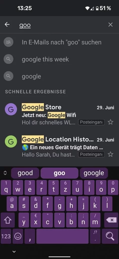 20210630 GMail Quick Results 2 | Android-User.de