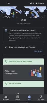20210817 Google Fi pixel 5a 5g