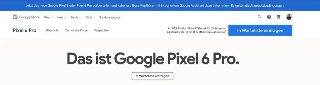 20211021 Pixel 6 Warteliste | Android-User.de