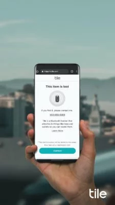 Tile Lost and Found QR Code Scan Experience