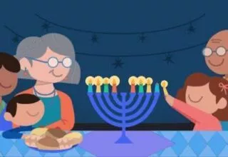 Hanukah/Chanukka – Lichterfest auf der Google Startseite